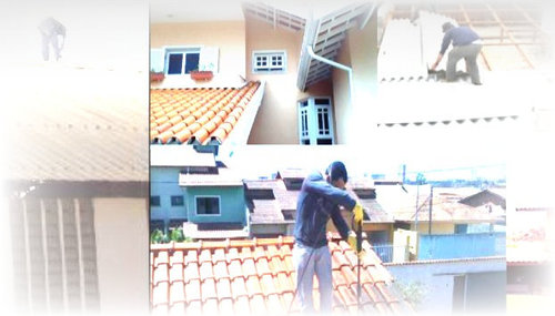 Conserto de telhados, e calhas,