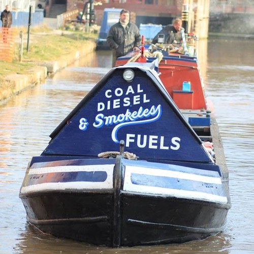 Archimedes Is A Working Coalboat Selling Coal, Diesel, Gas, Kindling, PumpOuts From Ricky to  limehouse and rive lea Call On - 07973915146 james bill