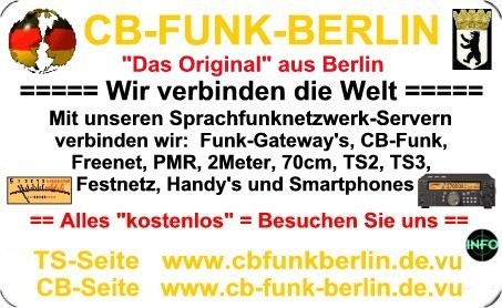 CB_FUNK_BERLIN's profile picture. CB-FUNK-BERLIN  Das Original  aus Berlin !  Unsere Original Homepage:  http://t.co/XzGyfZloom   == Alles andere ist nur eine lächerliche Kopie von uns ! ==