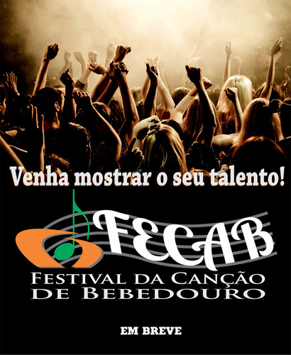 O Fecab - Festival da Canção de Bebedouro - Atividade cultural de abrangência municipal e regional, que será promovido e realizado no Teatro Municipal.