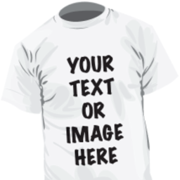 Custom made T-shirts, sweatshirts, polos and vests with your txt or logo