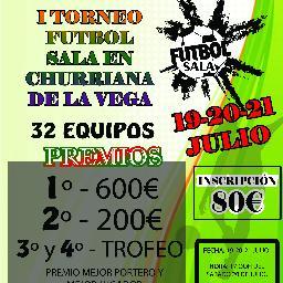 Torneo de fútbol sala que se disputará en Churriana de la Vega en el Pabellón Municipal los días 20 y 21 de julio.