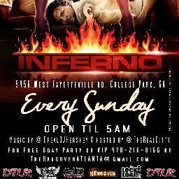 TheHangoverATL's profile picture. #ATL hottest Sunday night party! We party from 8pm to 5am! $3 drinks $10 buckets! @Inferno 5456 West Fayetteville RD College Park GA