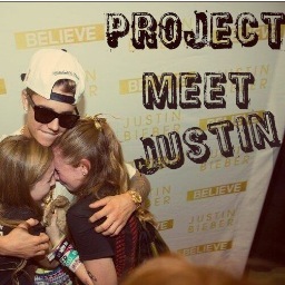 (@MrsKidrauhlSwag and @JDBMyboy here). Two girls with the same dream, meet and hug Justin together. MWT- April 5. BT- March 16. @justinbieber thanks.