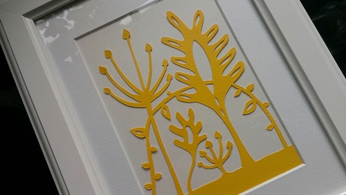 papercutter8's profile picture. hand drawn and handcut words, pictures and cards