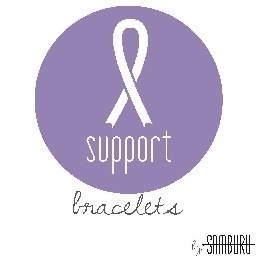 Pulseras cuya simbología es el apoyo contra el cáncer. Ayudamos a la investigación de los diferentes tipos de cáncer según el color de la pulsera.
