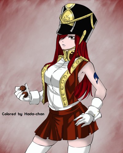I am Erza Scarlet(エルザ・スカーレット). Titania(ティターニア). S-class Wizard. Magic: Requip. I love cakes.||Writer:@Celine_Ongg
