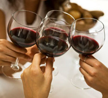 keep your heels down & wine glass in hand