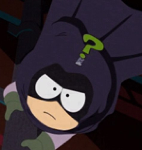 I am Mysterion, I protect the town from crime! My hero friends are ToolShed, Human Kite and MintBerry Crunch. Oh and one more thing, I CANT FUCKING DIE!!!! (#RP