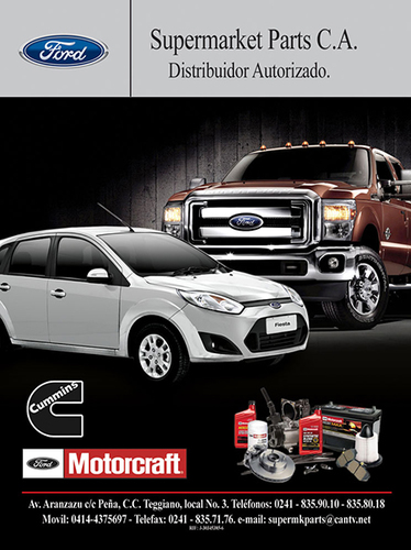 Distribuidor Autorizado Ford. Ventas de Repuestos
Ig:supermktparts

Contactanos al 0414-4375697/ 0241-8358018