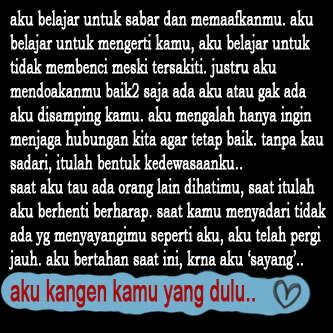 Masih terlalu berharap ke kamu , tapi terlambat !