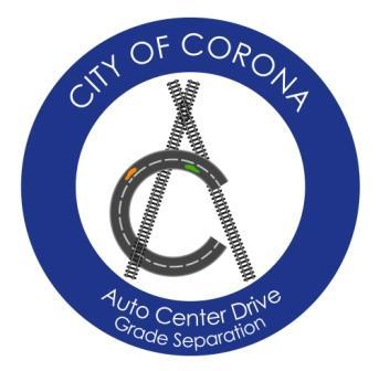 The Auto Center Grade Separation will construct a four-lane overcrossing at the Auto Center Dr./BNSF railroad tracks, near the West Corona Metrolink station.