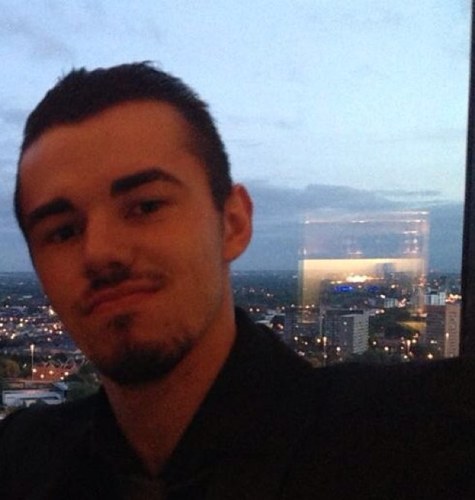 Student studying sound engineering and design