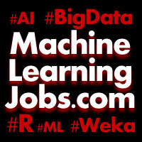 MLjobscom's profile picture. Machine Learning Jobs - ML, AI, Artificial Intelligence, Algorithms, R, Python, Matlab, Weka, Bayesian, Data Scientists, Big Data, Hadoop, MapReduce