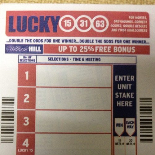 Share with us your winning Lucky 15's