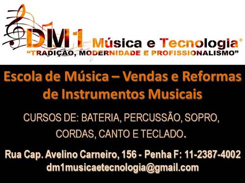 DM1 - Música e Tecnologia, Escola e Loja de Instrumentos Musicais, Darcy Marolla.  http://t.co/quG4aQEDbR