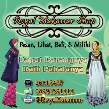 Royal_Makassar's profile picture. Harga Murah Termasuk Ongkir | Ready Stock | Hasil dari Penjualan Baju Murni Untuk Kaum Duafa | Pin:26a1549f | 08991591414