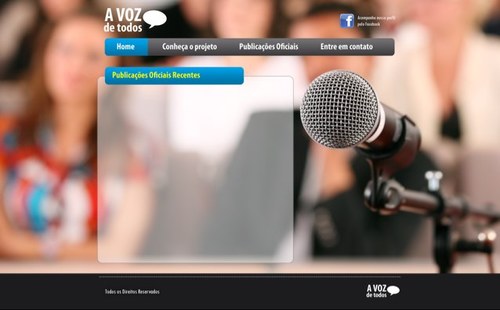 O projeto A VOZ DE TODOS e um portal on-line que efetua a publicacao coletiva de diversas noticias da imprensa, com o objetivo de informar o cidadao.