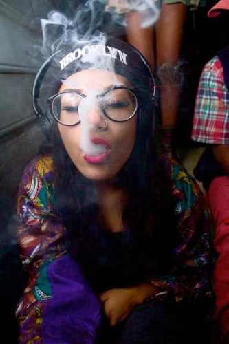 bad bitch, always stoned. Blunt and Brutal, be cautious. ;) #TeamDGAF smoke weed everyday!