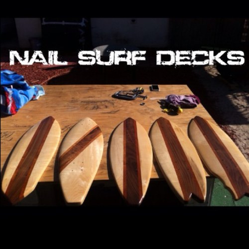 Custom Handcrafted Hardwood Skate Decks! surf the concrete waves!
