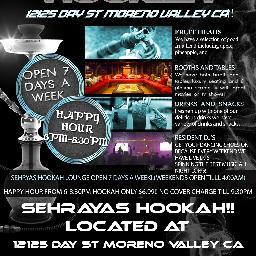 SEHRAYAS HOOKAH LOUNGE!
LOCATED AT: 12125 DAY ST MORENO VALLEY
 CA!
#INSTAGRAM @SEHRAYASHOOKAH
#HOOKAH #SMOKE #FUN #MUSIC