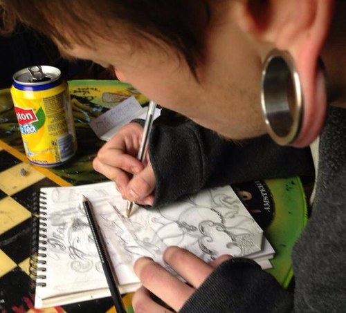 The best worst influence you've ever met & Tattoo Appretice at                                   Inky Fingerz Tattoo Studio.