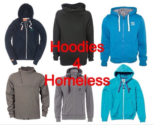 A charity based in Joburg, that is collecting, hoodies, beanies, scarves for homeless kids.