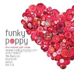 Funky Poppy - is a funky button shop on the Barbican Plymouth. Check out my Facebook page for all the latest http://t.co/dKyjuWB0. We ♥ Buttons!