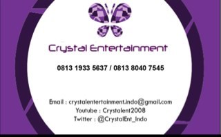 CRYSTAL ENTERTAINMENT - Entertainment Planner & Artist Booking Agent | Contact : +6281319335637 - +6287886951269