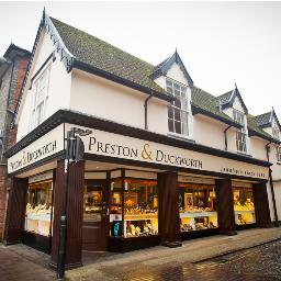 Preston & Duckworth - Jewellers since 1869.  'Selling Dreams'.  Tel:(01284) 705109