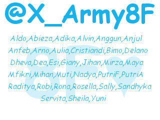 TP2012/2013-mamSanarita☀Kelas kami di ketuai/wakil ketuai oleh aldo&robi,sekretaris esi,dan bendahara sheila. Bukan sekedar kelas,tapi @x_army8F!cek fav