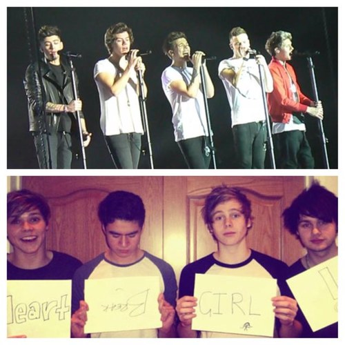 One Direction and 5 Seconds of Summer.
               ♥Forever & Always♥