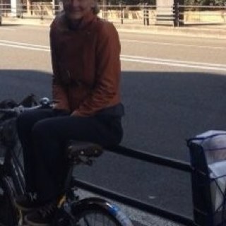 one foot in sydney ,one foot in sendai, both feet on my bicycle