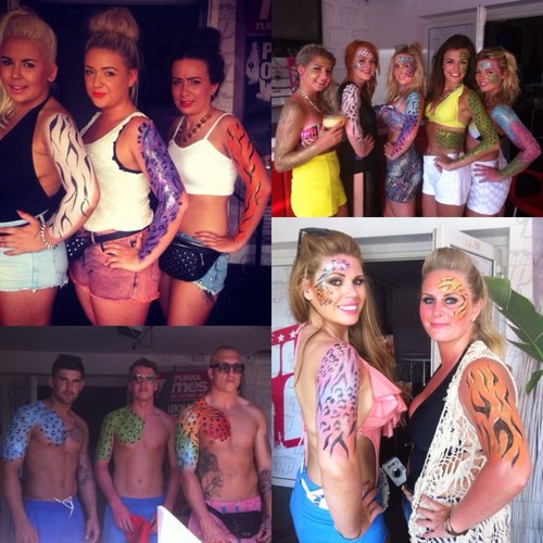 Professional Body Painting at Mojito Bar & Pukka Up Bar Ibiza. Wednesday & Saturday for Zoo Project.