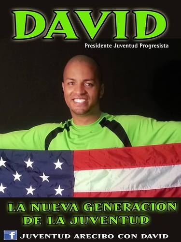 Jóven trabajador, padre de familia, humilde y gran defensor de sus ideales. Que viva la palma! Aspirante a la Presidencia de la Juventud de Arecibo PNP 2014..