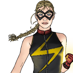 Well my mom is Captain Marvel and my dad is just a guy, a normal dude! Never was Spider-Man or anything. Nope. Trying to figure out a codename