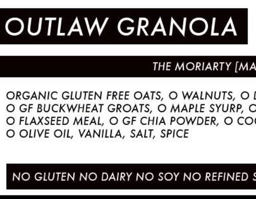 NO GLUTEN NO DAIRY NO SOY NO PROBLEMS Seriously good small-batch granola made with organic ingredients in downtown New York City.