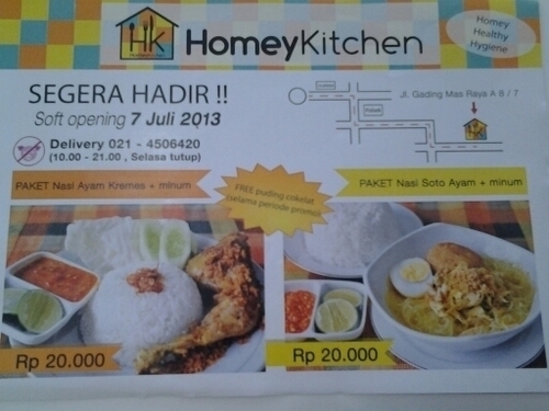 Tempat makan yang murah higienis dan bergizi ya cuma di Homey Kitchen