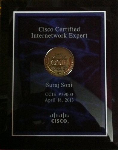 Hello, I Am Suraj Soni From Delhi, India. I am CCIE R&S #39003 and I am Giving Online Traning Of CCNP And CCIE R&S.