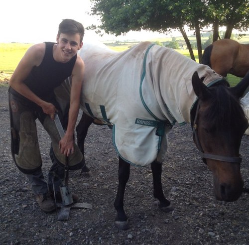 Apprentice farrier 
Instagram- tomwestwell