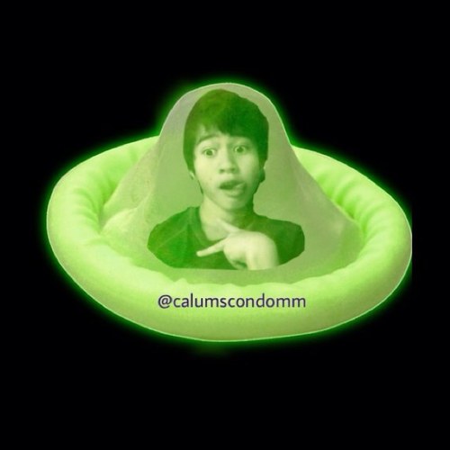 This condom belongs to calum xx @calum5SOS - i am his protection the ONE and ONLY