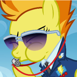 Hey-o ladies and gents! I'm Spitfire, and i'm the leader of the Wonderbolts. Come speak to me if your interested in signing up! [MV ponies, RP]