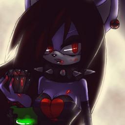 Names Martyna. I'm a vampire if you didn't know. Be careful i may sink my teeth into you. Boyfriend @Powerful_Hero Touch him you get drained!