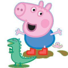 Ciao, sono george pig! vi amo tanto quanto amo il mio dinosauro.