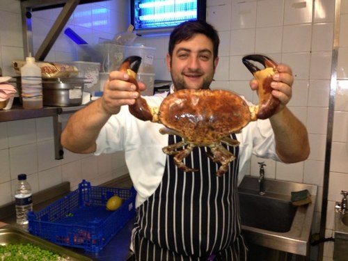 Head chef at crab tavern broadgate circle London .