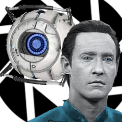 Two characters, both androids: Aperture's emotionless leader (he replaced GLaDOS) and a normal guy that's too emotional. //Portal RP