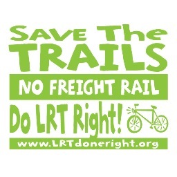 Lrtdoneright's profile picture. The colocation of freight and LRT through the chain of lakes destroys the bike and walking trails we are famous for. Demand responsible design. NO COLOCATION!