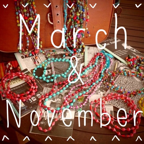 african paper beads, handmade journals, missions and the glory of God. Odd & ends as we like to call it.