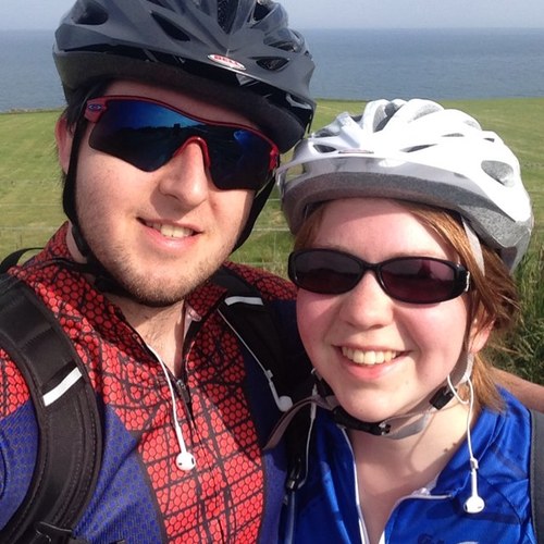 Sam Nicol @the_iron_spider & Ashley Fyffe @godswoman88 Cycling 600 Miles For Alzheimers Scotland dressed as Superheroes