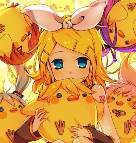 (Kagamine Rin (鏡音リン ) is the second product released on December 27, 2007.)